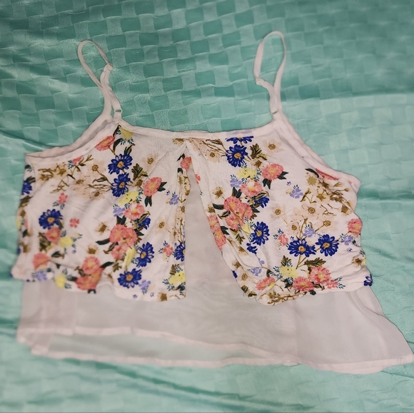 Flowy floral midriff cami - M - Picture 2 of 4